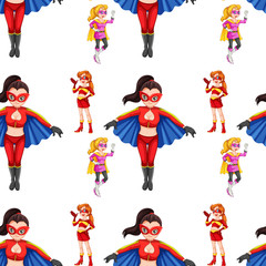 Seamless pattern for wallpaper, wrapping isolated on white