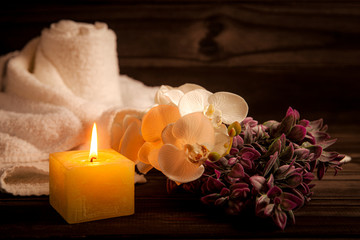 candles and flowers