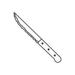 filleting knife cooking icon on white background