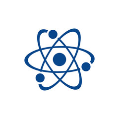 Science atom symbol icon vector EPS 10 illustration - obrazy, fototapety, plakaty