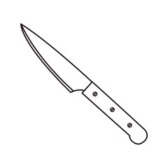 knife cooking icon on white background