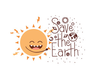 save the earth label icon