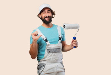 profesional painter proud pose