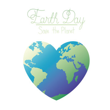 earth day label icon vector illustration