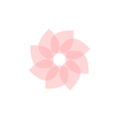 Fototapeta premium modern simple abstract flower vector logo design