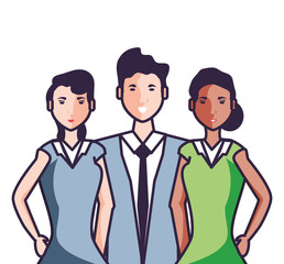 business people elegant avatar character