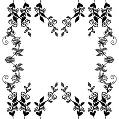 Vintage card, various shape pattern of frame, for ornate of unique floral. Vector