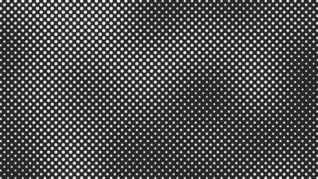 Abstract halftone motion background. Moving dots seamless loop