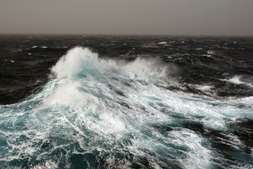 Sea wave in atlantic ocean during storm - 284240220