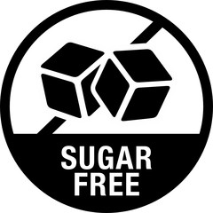 Obraz premium Sugar Free Symbol for Food Packaging with Label 