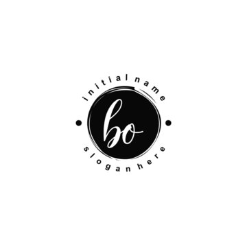 BO Initial Beauty Monogram Logo Vector