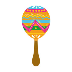 cute maraca isolated icon