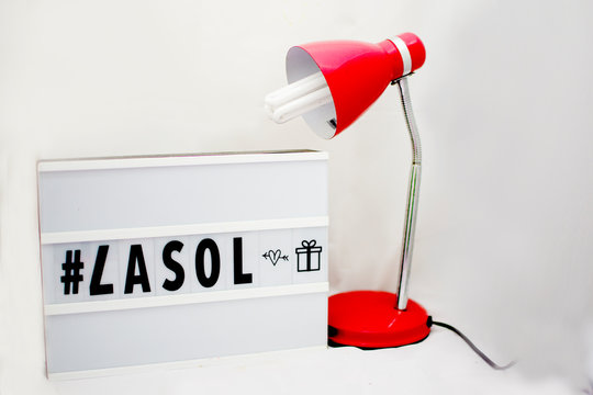 lampara rojo pizarra luces 