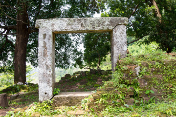 On the West bank of the Mekong river South of Pakse are the ruins of an ancient Khmer temple named Wat Phou. The temple and associated settlements are inscribed on the UNESCO World Heritage List
