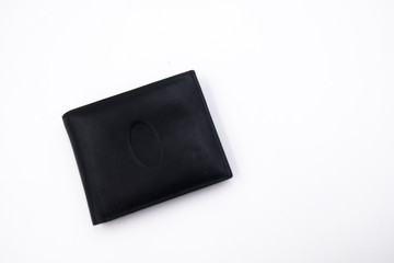 Leather wallet isolated on white background