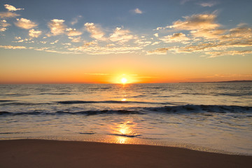 Naklejka na ściany i meble sunset on the beach, australia 