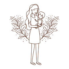 woman with baby avatar character