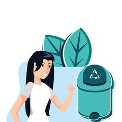 Trash and avatar woman design