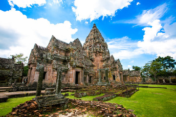 Phanom Rung historical park is Castle Rock old Architecture about a thousand years ago at Buriram Province,Thailand.