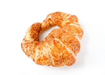 fresh croissant isolate on white background