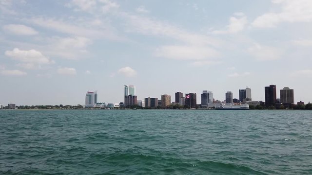 Windsor Skyline with the Detroit River.