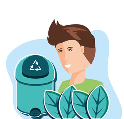 Trash and avatar man design