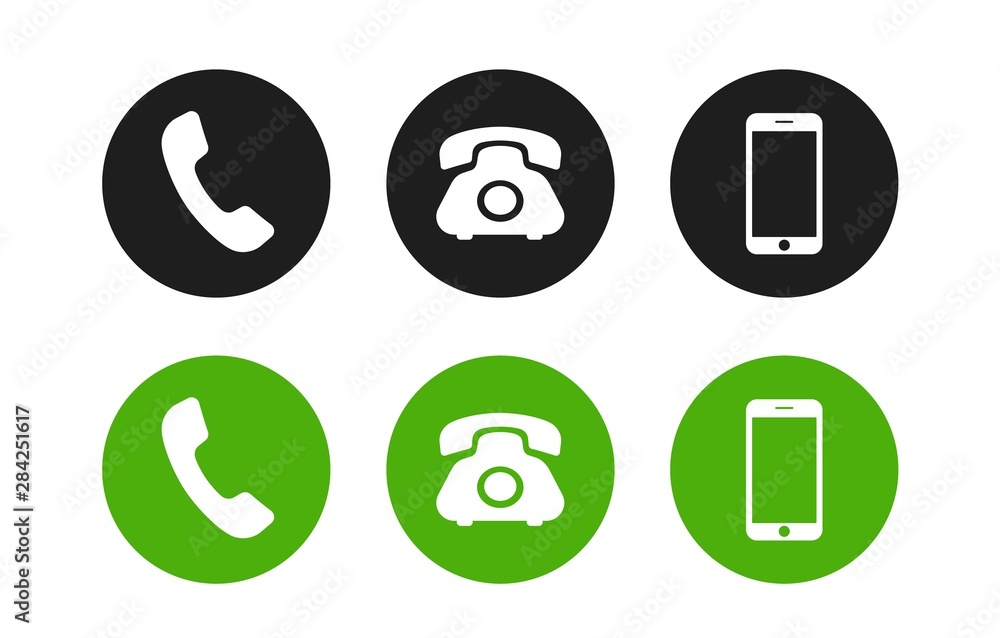 Poster Phone icon. Call icon vector. Telephone icon vector isolated on white background.