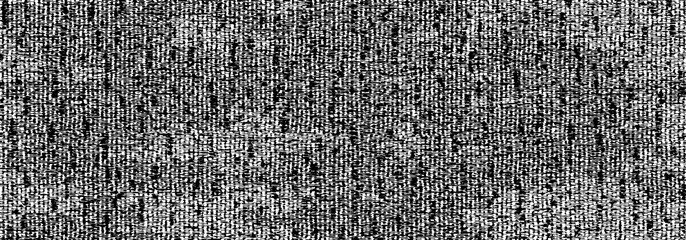 Distress thread used texture. Grunge rough dirty background. Shabby black cotton cover. Overlay aged messy grainy template. Cloth linen sack backdrop. Empty aging design element