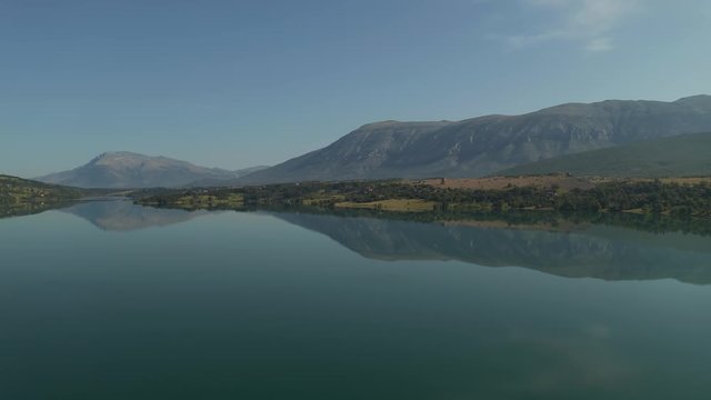 Reservoir lake Peruca at the river Cetina, Croatia