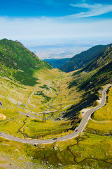 Fototapeta na wymiar Transfagarasan mountain road in Romania. Fagaras