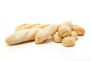 bread on a white background