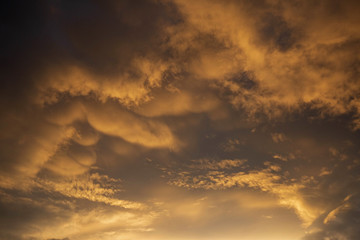 the sunset sky before the rain,filmed on an August evening
