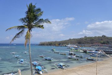 Obraz premium Padang Bai Harbor Port Bali Indonesia