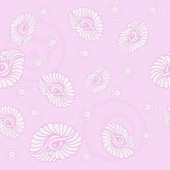 Vector seamless pastel pattern with a light background and abstract elements