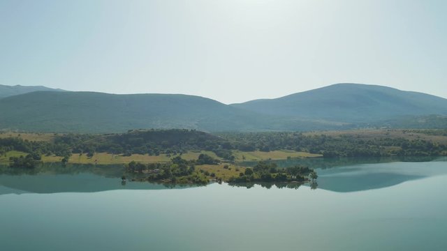 Reservoir lake Peruca at the river Cetina, Croatia