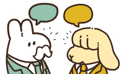 社長うさぎと部下うさぎの会話