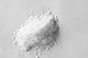 Fototapeta na wymiar Salt on a gray ground