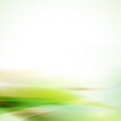 Abstract smooth green flow background, Vector illustration