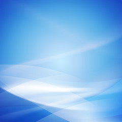 Abstract smooth blue flow background, Vector illustration