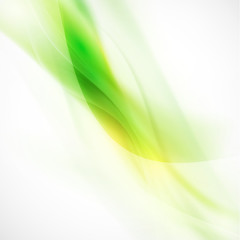 Naklejka premium Abstract smooth green flow background, Vector illustration
