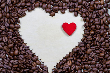 Heart and Coffee Bean
