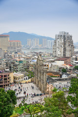 An ancient building in Macau Island