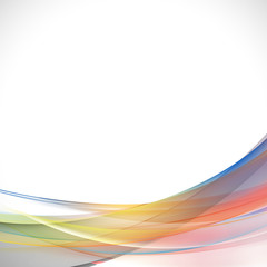 abstract light lines colorful curve background, vector illustration