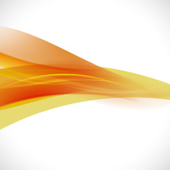 abstract light lines orange curve background, vector illustration