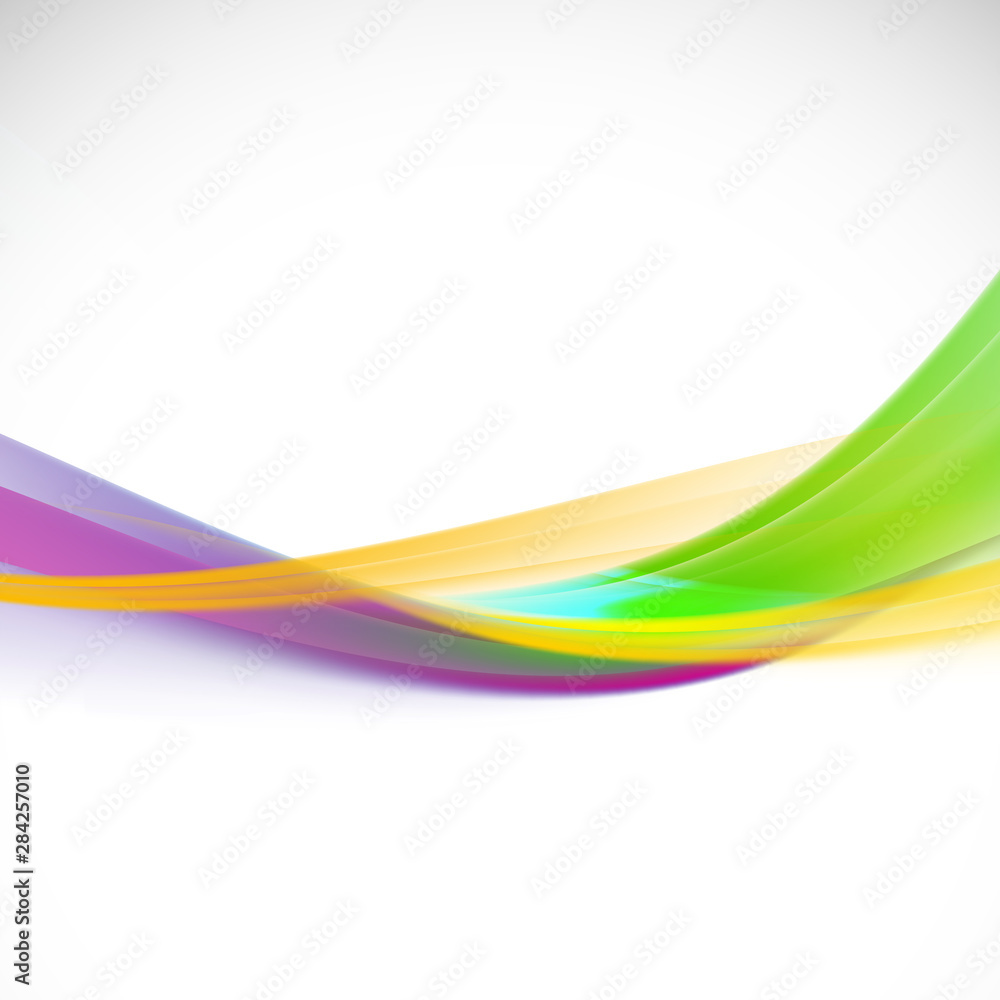 Poster abstract colorful background with smooth wave and curve, vector illustration