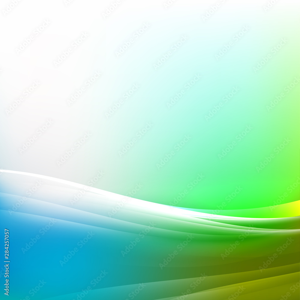 Poster abstract colorful and flow wave background and space for your element, vector illustration