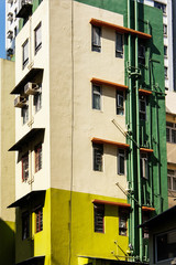 Fototapeta na wymiar Tall modern residential house in Hong Kong