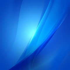 Abstract smooth blue flow background for nature, technology or science concept presentation, Vector illustration