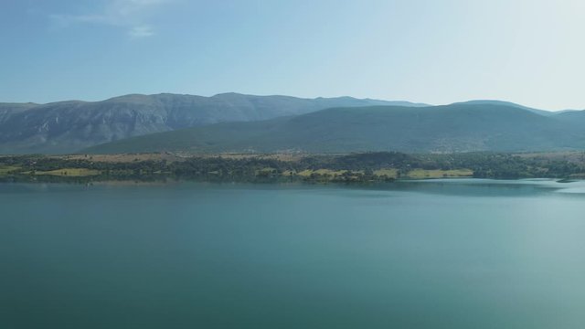 Reservoir lake Peruca at the river Cetina, Croatia