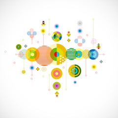 Obraz premium Abstract colorful and creative triangle background, vector illustration